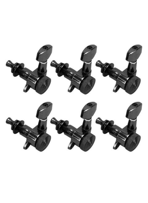 Guitar Locking Tuners Lock String Sealed Tuning Key Pegs Machine Heads Music Accessory XFNHBK(6Pcs Left Tuners )