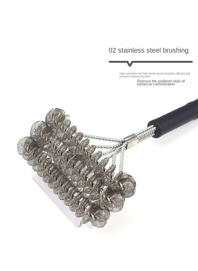 Y&D 3 Layer BBQ Stainless Steel Oven Grill Wire Brush - Image 3