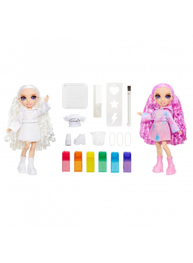 Rainbow High Watercolor & Create Fashion DIY Doll with Washable Watercolors + Tie-Dye Kit, Purple Eyes, Curled Hair, Bonus Top & Shoes. Color, Create, Play, Rinse and Repeat. Creative 4-12+ - Image 2