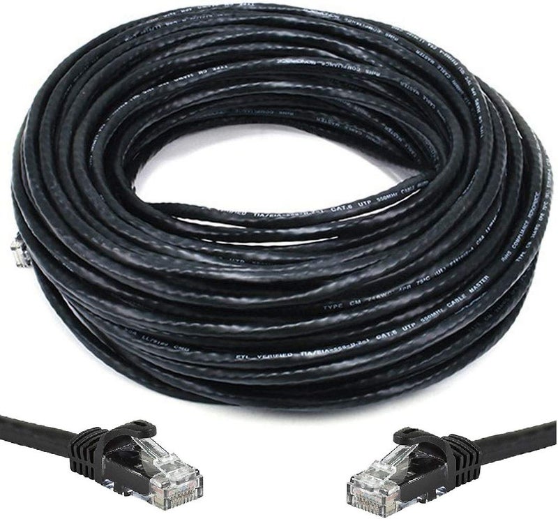 UbiGear 100' FT Oxygen-Free Copper Heavy Duty CAT6 Waterproof Outdoor Direct Burial UV Resistant Ethernet LAN Network Patch Cable RJ45 Cord (100FT Outdoor) - Image 1