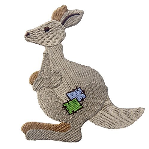 Rocking Planet Kangaroo Patch Embroidered Applique Iron On Sew On Emblem - Image 5