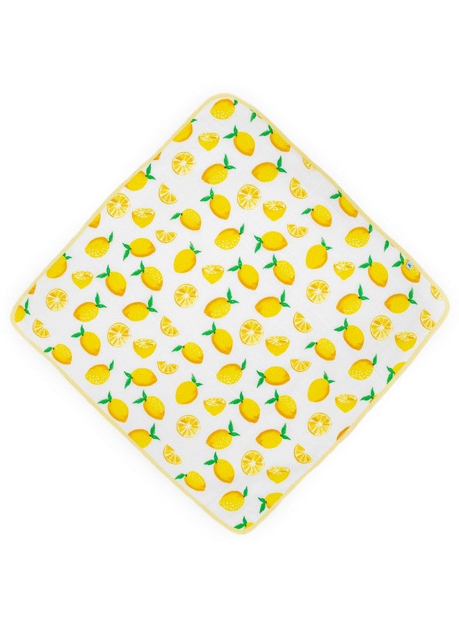 ليتل يونيكورن منشفة حمام فاخرة بغطاء رأس للأطفال حديثي الولادة بتصميم يونيكورن الصغير | قماش قطني وتيري ناعم وماص للمواليد الجدد (ليموني) - Image 3