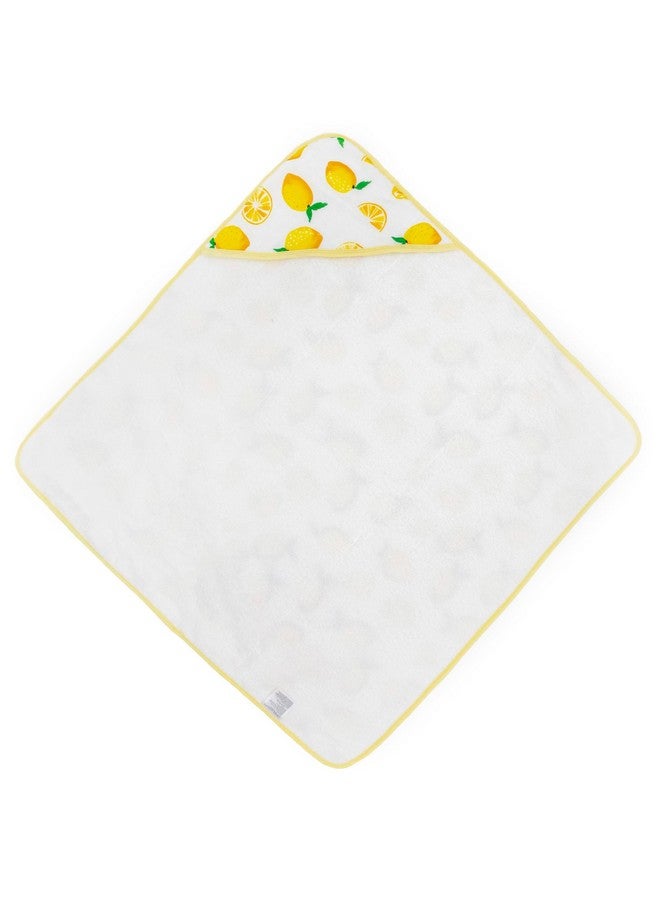 ليتل يونيكورن منشفة حمام فاخرة بغطاء رأس للأطفال حديثي الولادة بتصميم يونيكورن الصغير | قماش قطني وتيري ناعم وماص للمواليد الجدد (ليموني) - Image 2