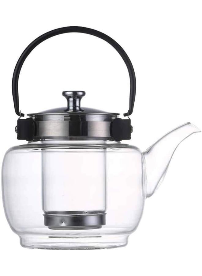 1200ml Teapot Kettle with Lid Removable Stainless Steel Infuser and Handle, Stove top Safe Tea Maker for Blooming and Loose Leaf TC-1201 - Image 1