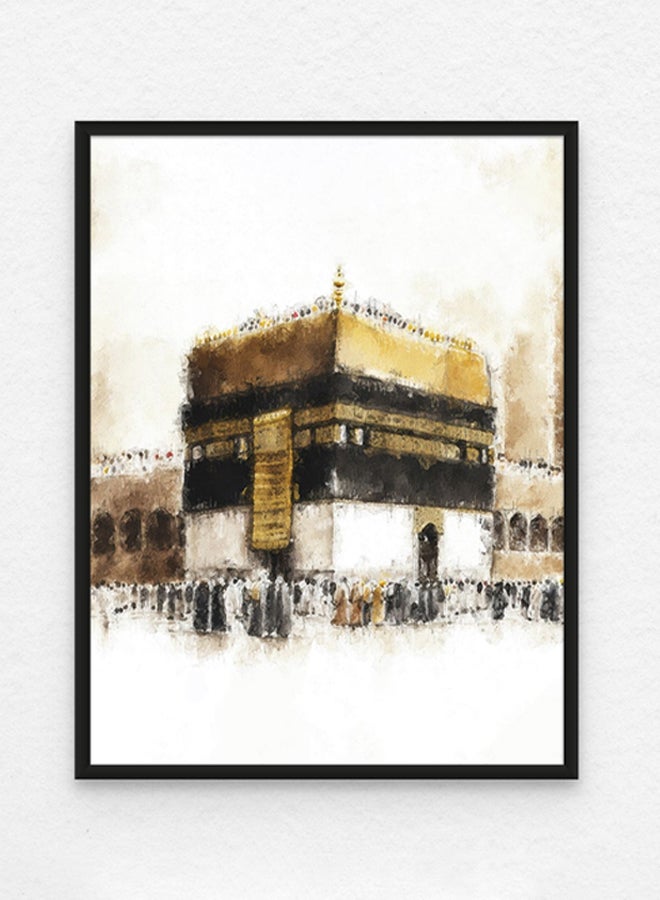 آرت دیکور  ديكور فني مؤطر جدار الفن الإسلامي من Kabah Holy Kabaah اللوحة الجميلة الفن جدار ديكور لغرفة المعيشة غرفة نوم غرفة الطعام مكتب الهدايا  - Image 1