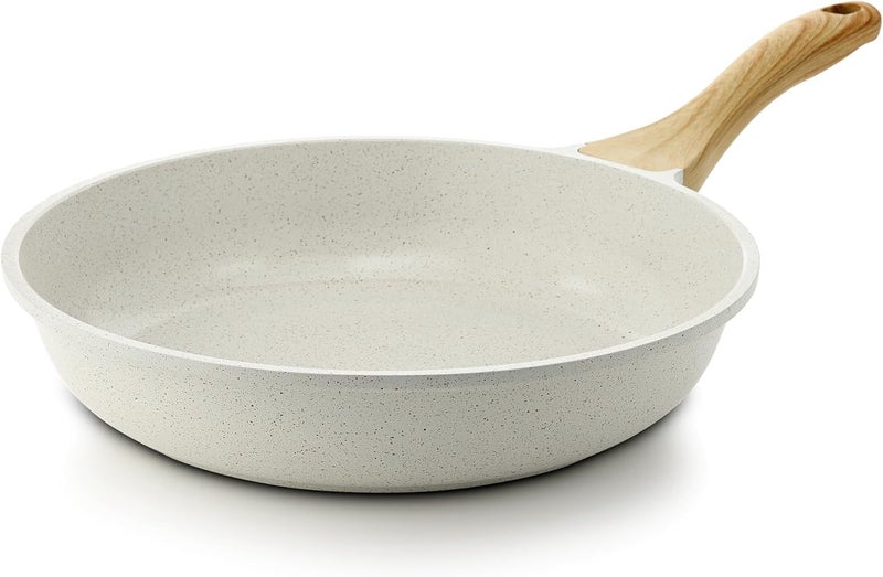 BOAO 8 Inch Nonstick Ceramic Frying Pan - PFOA-Free Healthy Cookware, Ultra-Durable Scratch-Resistant Skillet for Gas, Electric, Ceramic & Induction Stovetops - Easy Clean Omelette Pan - Image 1
