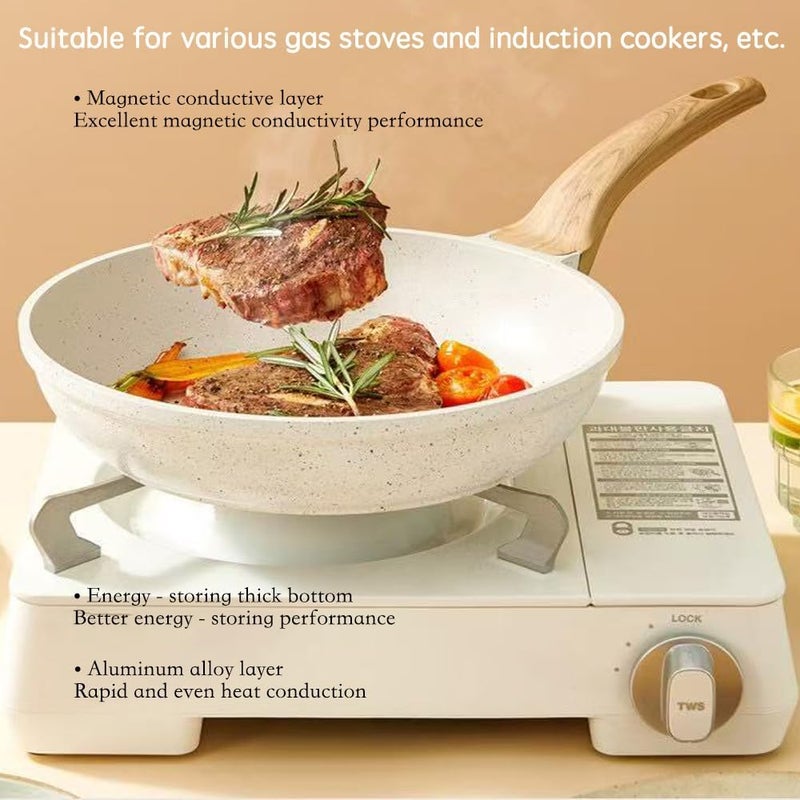 BOAO 8 Inch Nonstick Ceramic Frying Pan - PFOA-Free Healthy Cookware, Ultra-Durable Scratch-Resistant Skillet for Gas, Electric, Ceramic & Induction Stovetops - Easy Clean Omelette Pan - Image 2