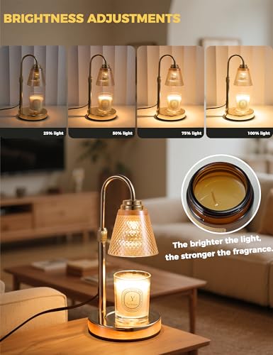 QUTADI Candle Warmer Lamp with Timer Dimmer, Birthday Gifts for Mom Women Friend Sister, House Warming Gifts, Wax Melt Warmer, Office Apartment Dorm Room Home Decor - Image 3
