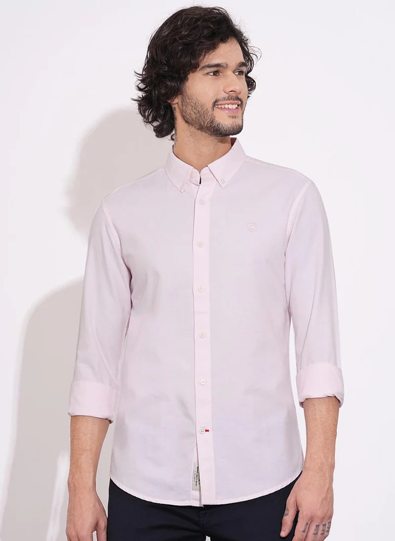 بيينغ هيومان Slim Fit Button-Down Collar Cotton Casual Shirt