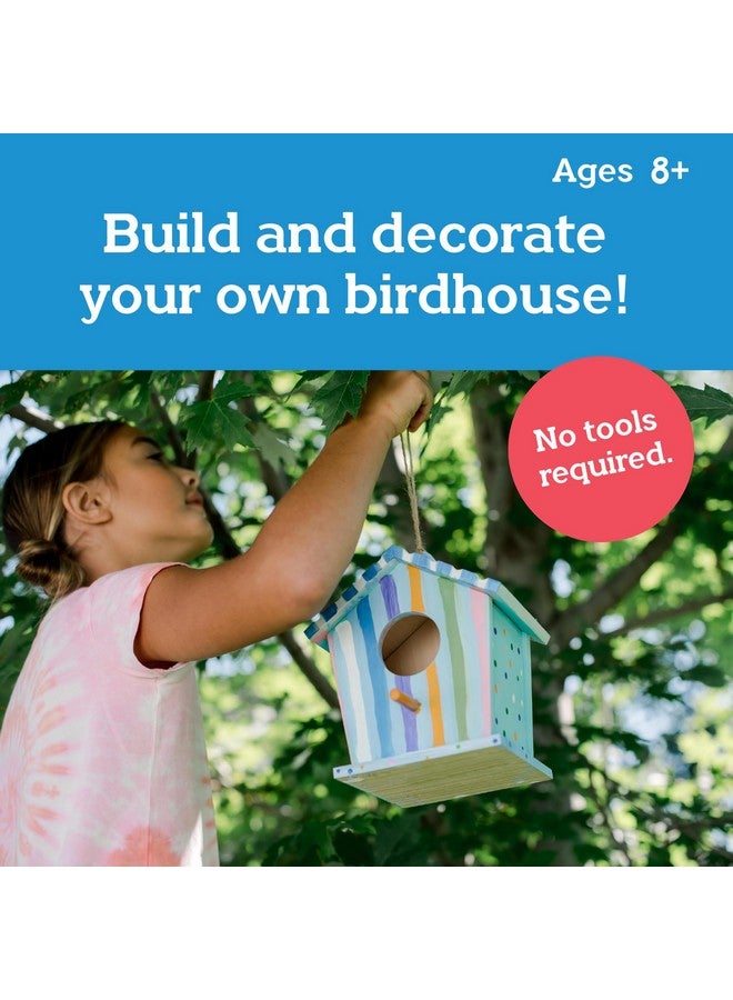 MindWare Make Your Own Birdhouse Kit - Wood Art Kit for Kids - Includes Pre-Cut Wood Pieces and Art Supplies to Assemble and Paint Your Own Bird House - Ages 5 and Up - Image 2