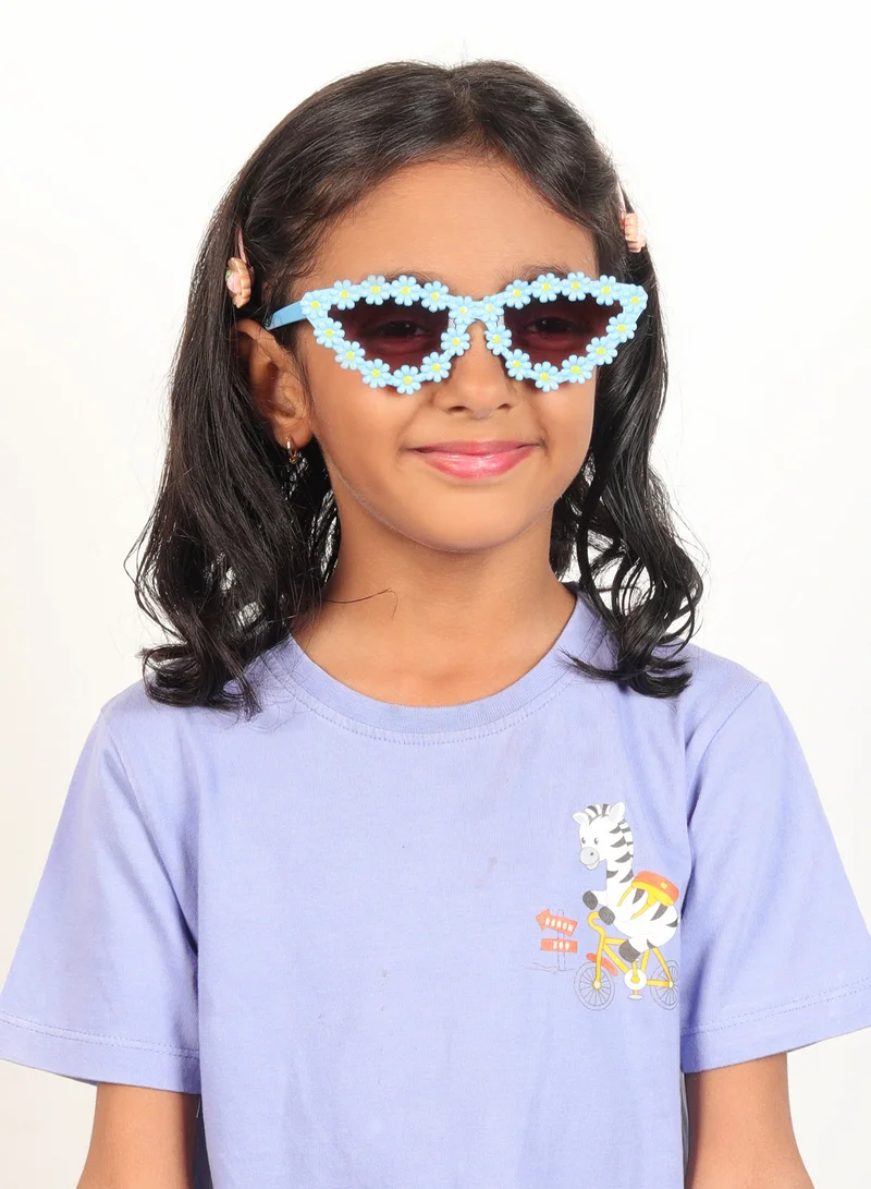 Woggles Stylish Blue Polarized Cateye Kids Sunglasses