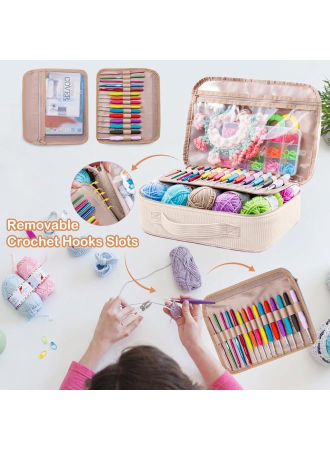 MYBAGZING Crochet Kit for Beginners with Yarn Storage Bag, 10pcs Crochet Hooks 2.0-6.0 mm, 10 Skeins Yarn for Crocheting, Knitting Accessories, 58pc Crochet Starter Kit for Adults - Image 3