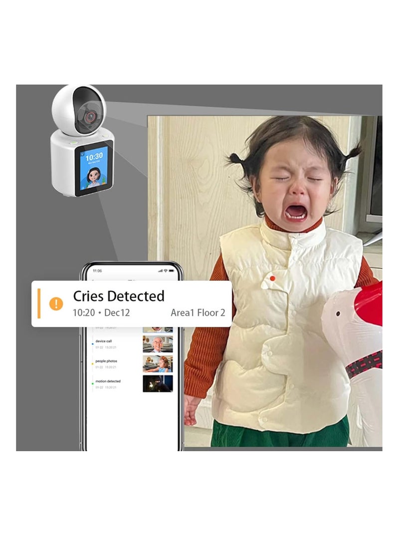 Generic Wireless 1080P IP Camera with WiFi Connectivity, Infrared Night Vision, Two-Way Video Call, and Smart Home Integration for monitoring.  - Image 3