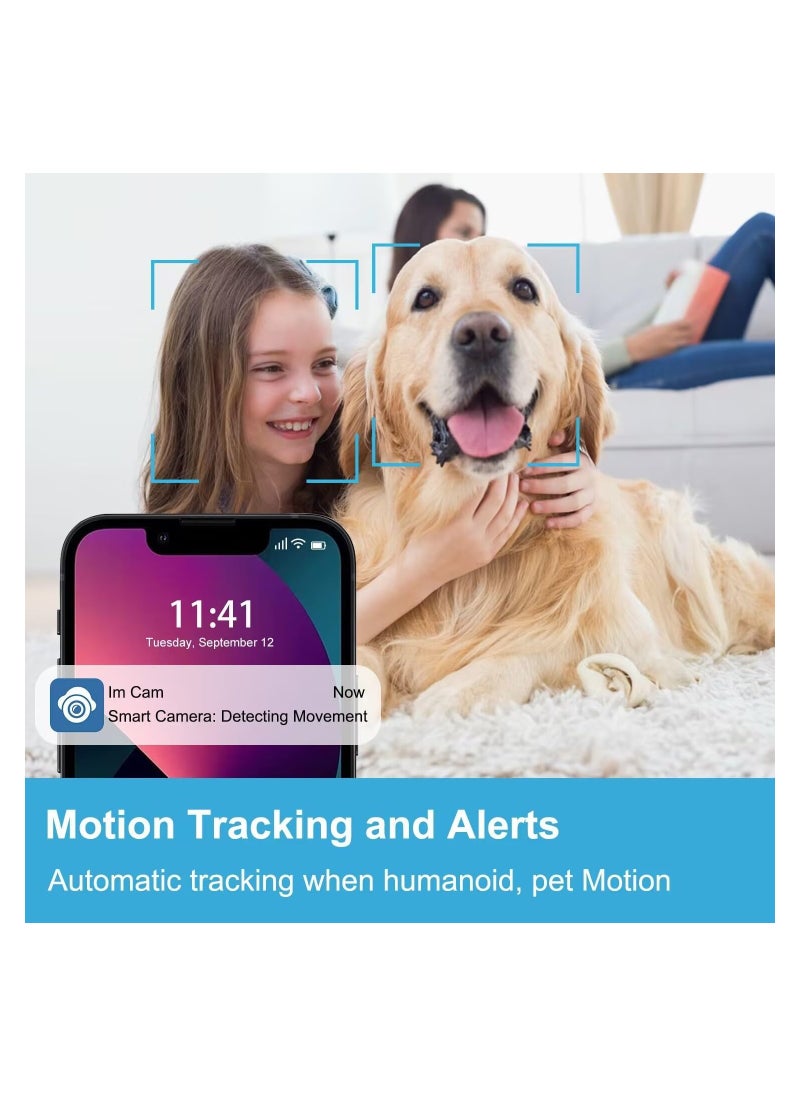 Wireless 1080P IP Camera with WiFi Connectivity, Infrared Night Vision, Two-Way Video Call, and Smart Home Integration for monitoring.