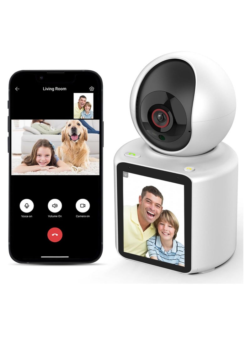 Wireless 1080P IP Camera with WiFi Connectivity, Infrared Night Vision, Two-Way Video Call, and Smart Home Integration for monitoring.