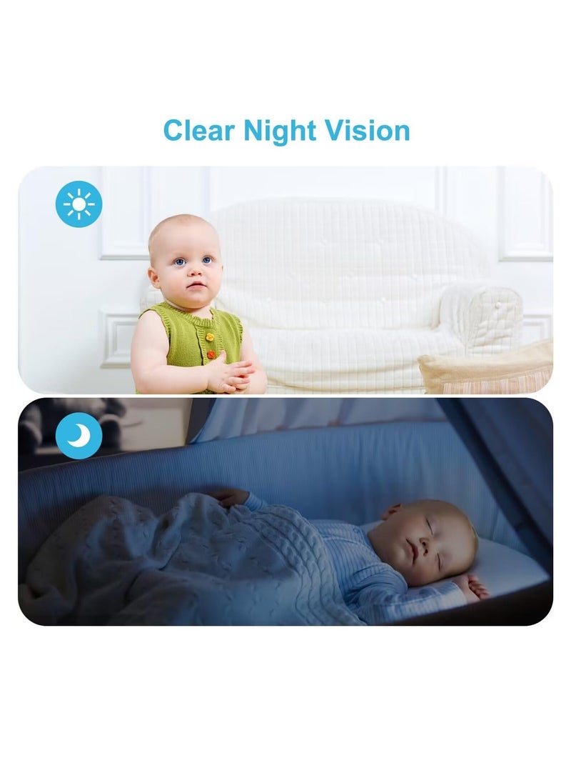 Wireless 1080P IP Camera with WiFi Connectivity, Infrared Night Vision, Two-Way Video Call, and Smart Home Integration for monitoring.