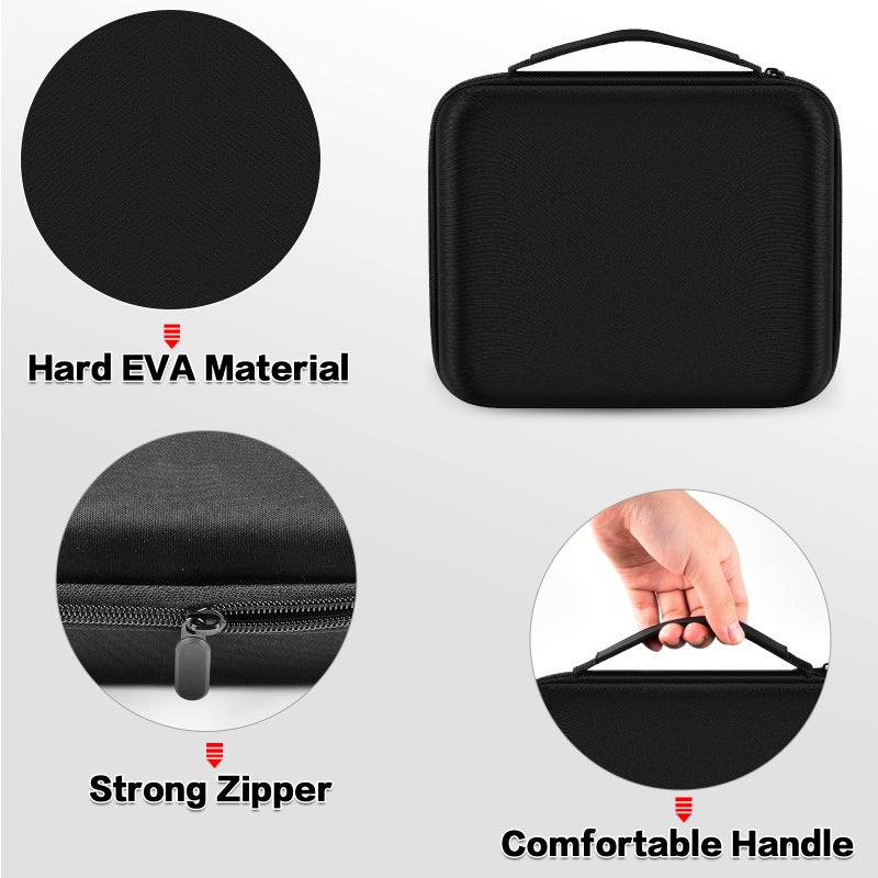 Comecase 8 Slots Watch Box Organizer/Men Watch Display Storage Case Fits All Wristwatches and Smart Watches up to 42mm - Black - Image 4