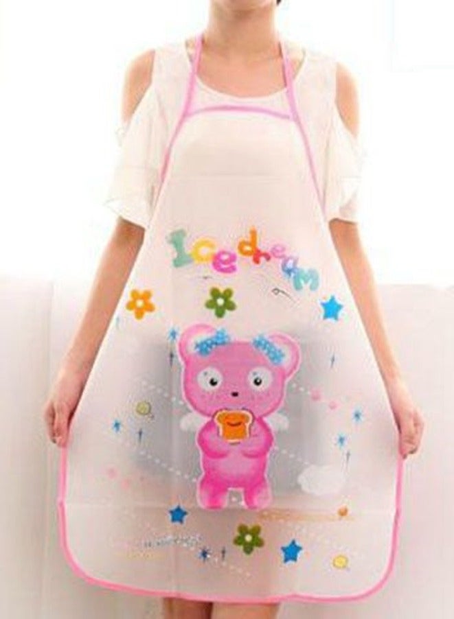 مريلة مطبخ مضادة للماء والزيت بطبعة صورة دمية دب - Image 1