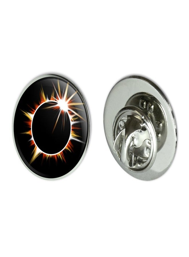 GRAPHICS & MORE Total Solar Eclipse Painted Metal 0.75" Lapel Hat Pin Tie Tack Pinback - Image 1