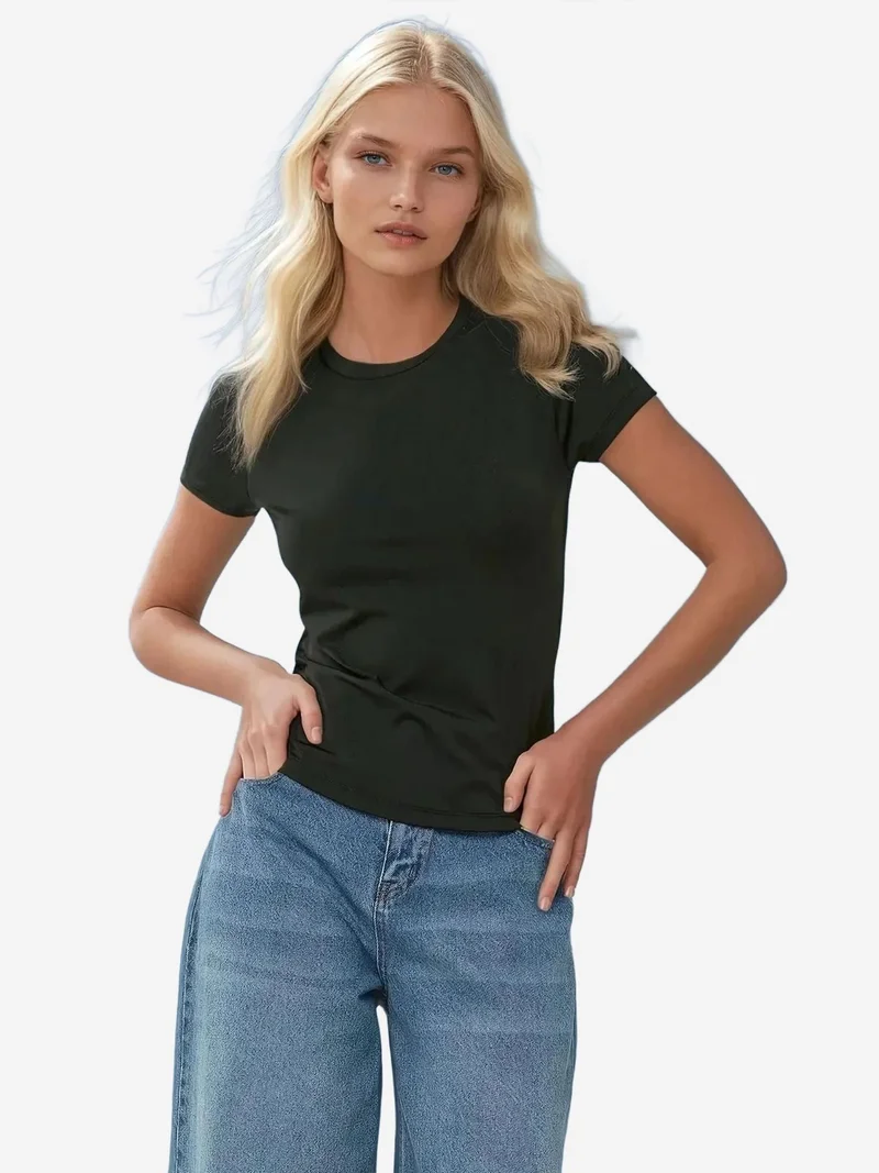 HICCUP Basic Crew Neck T-Shirt