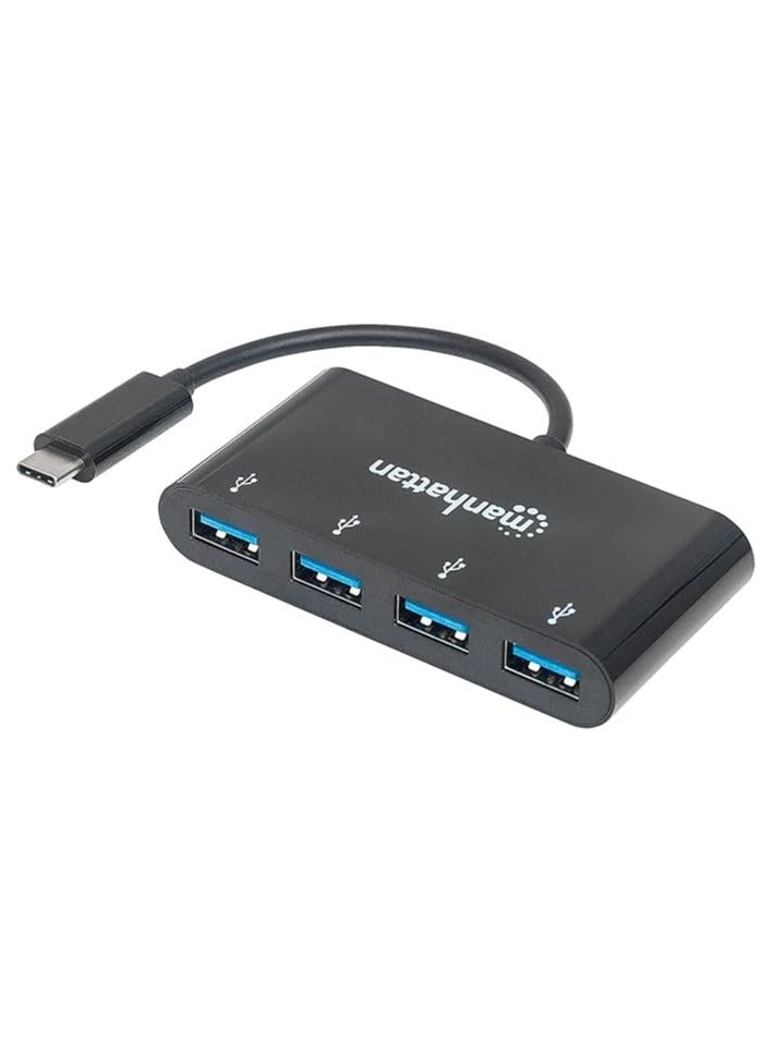 Manhattan 162746 USB 3.2 Gen 1 Type-C Hub 4 Type-A Ports Bus Power - Image 1