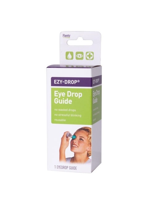 Eye Drop Guide, Easy to Use Accurate Alignment for Waste-Free Eye Care, Reusable Eye Drop Guide Aid for Children and Seniors, Suitable with Most Eye Drop Bottles, Blue