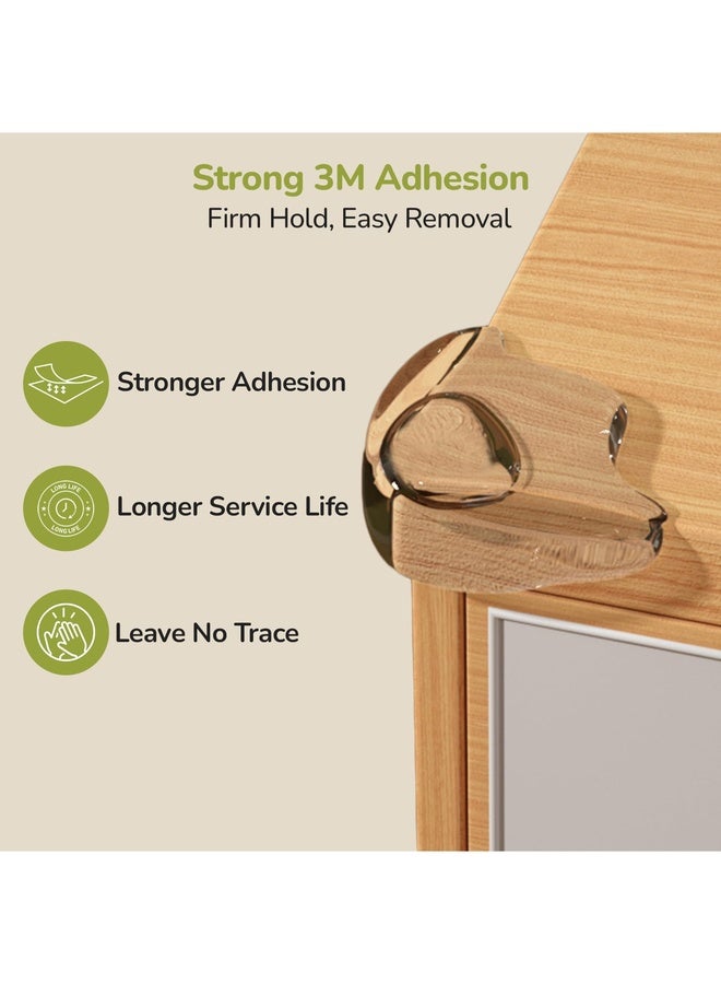 R for Rabbit Protector Plus Corner Cushion Guards for Baby Safety (8 Units) Kids Sharp Edge Furniture, Bed Safe Protector, Non-Toxic BPA Free for Child (Transparent) - Image 3