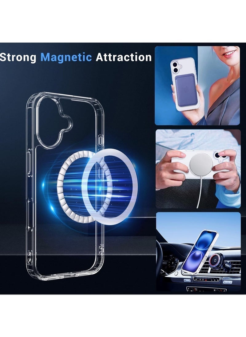 Raxoom iPhone 16 Case Clear | Compatible with MagSafe | Shockproof Anti-Yellowing Slim Transparent Cover | Grade Drop Protection for iPhone 16 6.1 Inch | Durable Crystal Clear Hard Back Case with Soft Edge | Scratch-Resistant Lightweight Design - Image 2