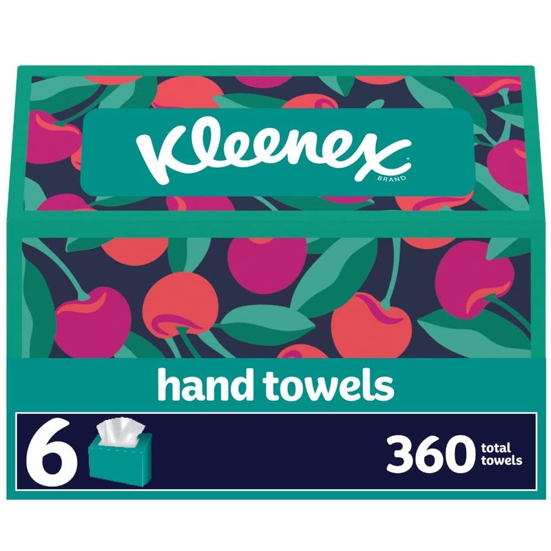 Kleenex Disposable Paper Hand Towels, 6 Boxes, 60 Tissues per Box (360 Total Tissues), Packaging May Vary - Image 1