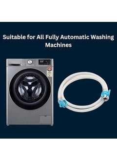 GIRIK GIRIK 3 Meter Flexible PVC Washing Machine Inlet Hose water pipe Universal Water Inlet with Tap adaptor Connector for Top Front Load Fully Automatic  - Image 3