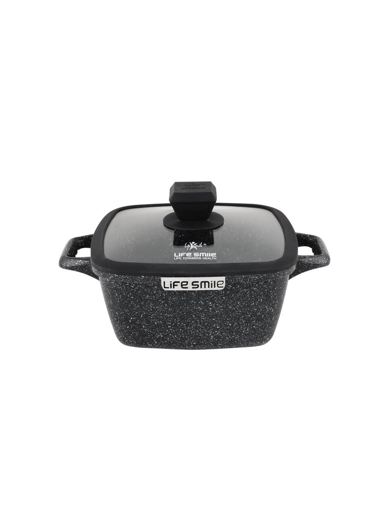 Life Smile Granite Nonstick 20cm(3.0L) Soup Pot with Lids– Induction Compatible Aluminum Pots, PFOA-Free, Scratch Resistant - Image 1