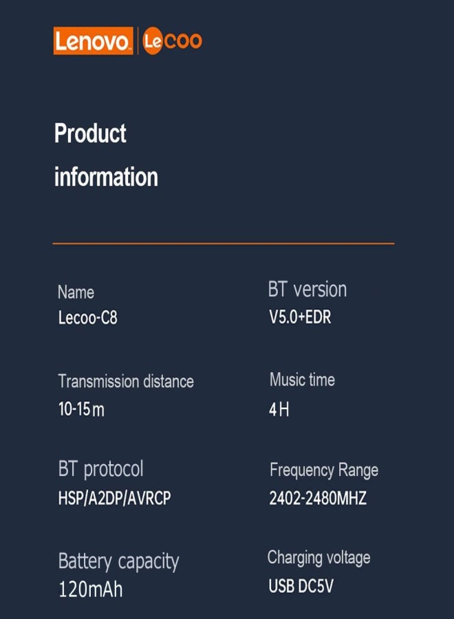 lecoo Lenovo Lecoo C8 Smart BT Headset UV Protection Music Glasses BT5.0 Chip Stable Pairing Comfortable Wearing Simple Operation - Image 2