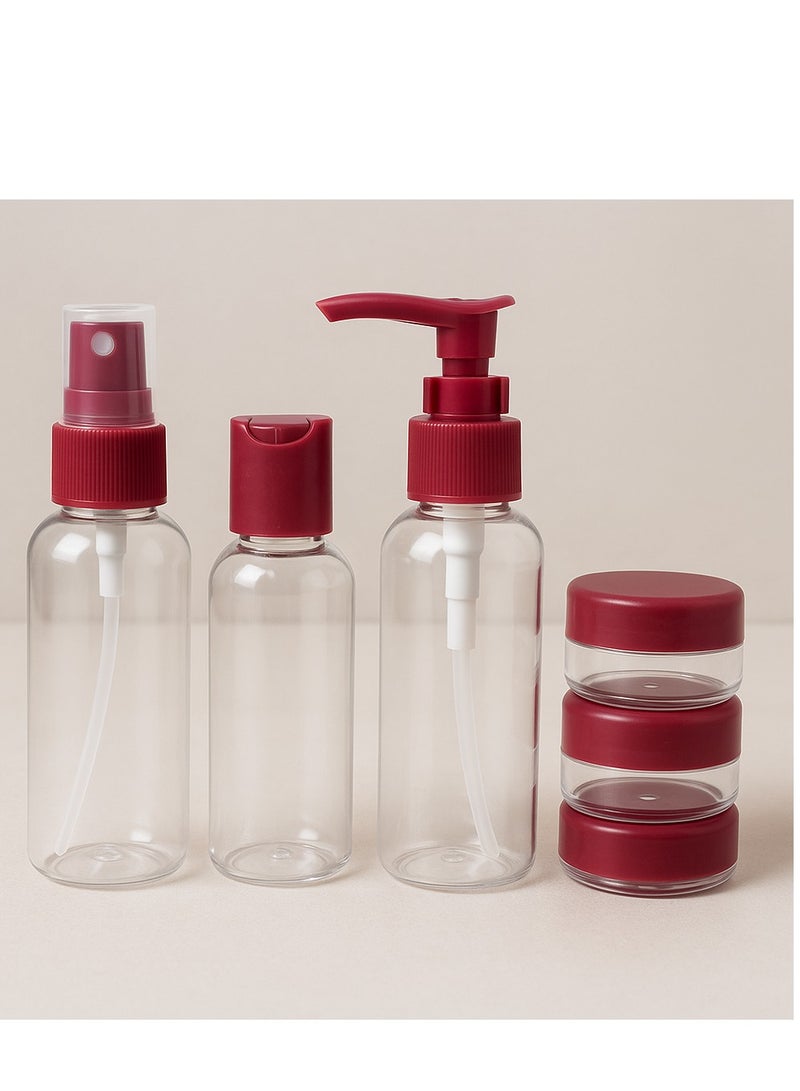Luxury 6-Piece Refillable Travel Bottle Set for Lotion, Shampoo, Shower Gel, Empty Container for Liquid Cosmetics Filling Tool - Image 2