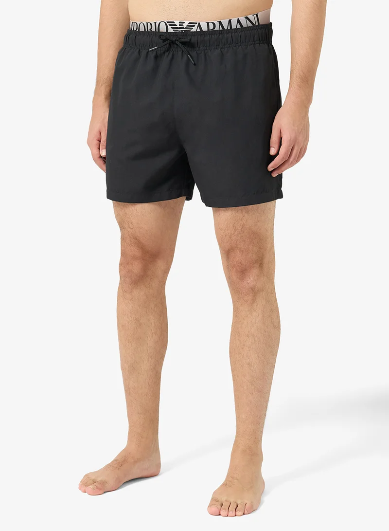 Logo Drawstring Swim Shorts