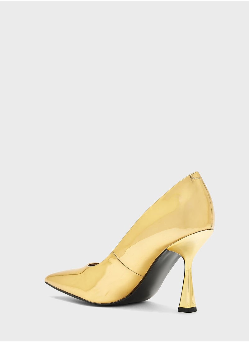 NINE WEST - Pointed Toe Mid Heel Pumps - Image 1