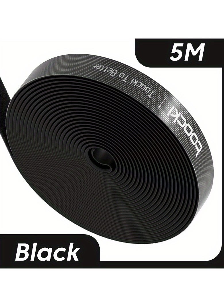 toocki 5m Cable Organizer Winder Management Under Dest Free Cut Wire Cord Management Organizers For IPhone Xiaomi Poco Cables  - Image 1