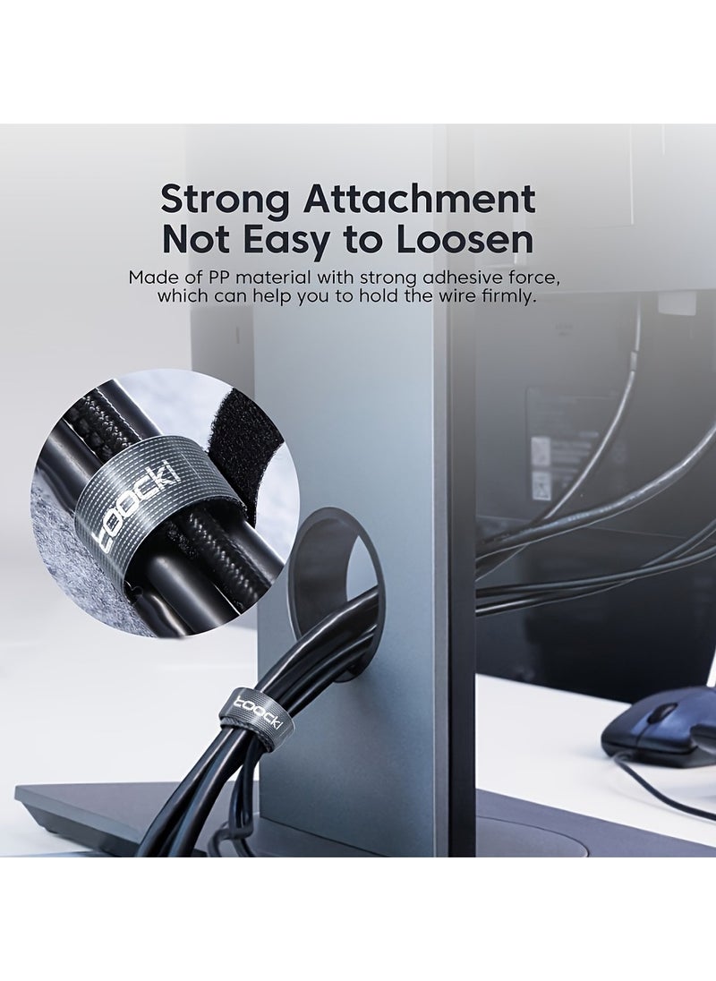 toocki 5m Cable Organizer Winder Management Under Dest Free Cut Wire Cord Management Organizers For IPhone Xiaomi Poco Cables  - Image 4