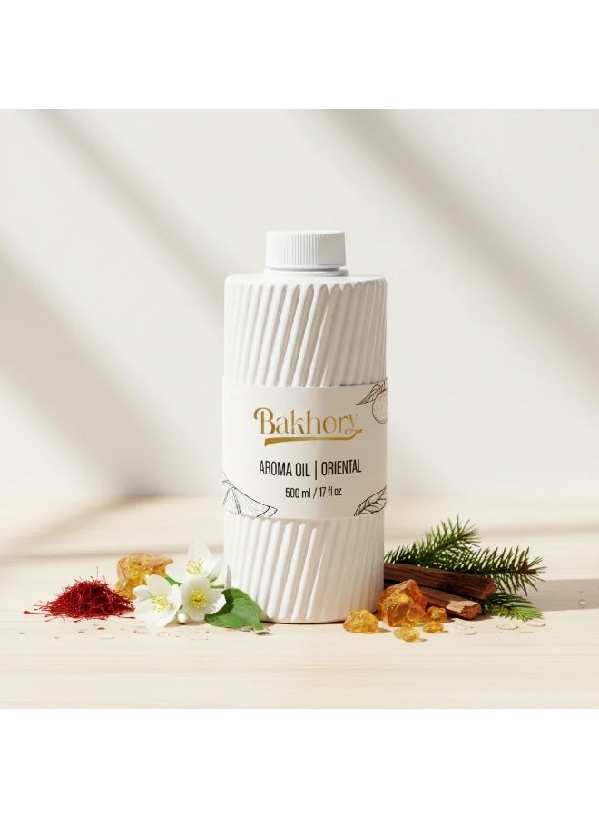 Bakhory Oriental Aroma Oil 500ML, Oriental Floral Scent with Saffron, Jasmine & Warm Amber Woods - Image 2
