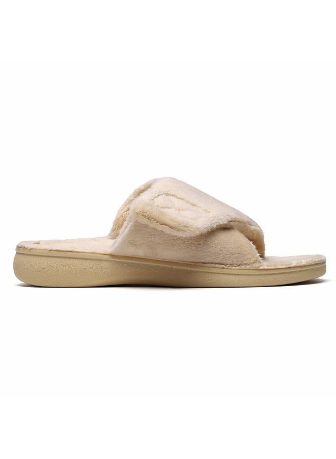 Sollbeam Fuzzy House Slippers With Arch Support Orthotic Heel Cup Sandals For Women - Image 4