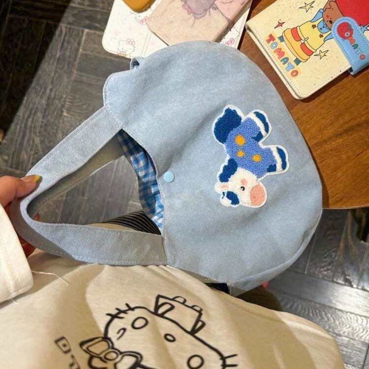 Blue Pony Canvas Tote Bag - Image 3