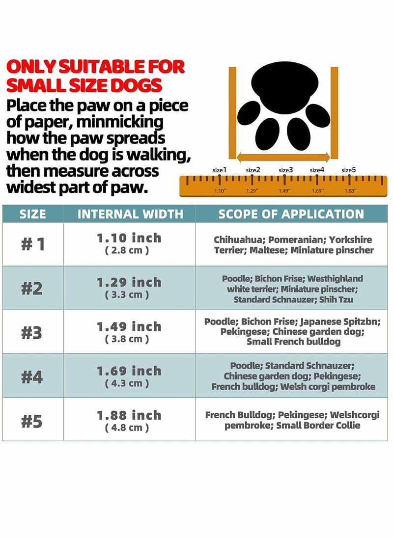 Dog Shoes 4 Pcs Size 5 Anti Slip Breathable Waterproof Dog Booties Boot Paw Protector for Small Dog Dog Hiking Shoes with Reflective Adjustable Strap Zipper Puppy Shoe for Hot Pavement Winter Snow - Image 2