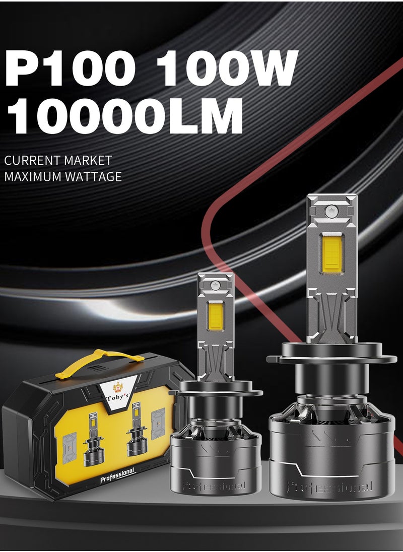 Toby's - Tobys P100 9005 2 Pieces 200W Original Tested LED Headlight Bulb Assembly 20000 Lumens 100W/Piece Xtreme Bright With Color Temperature 6500K - Image 1