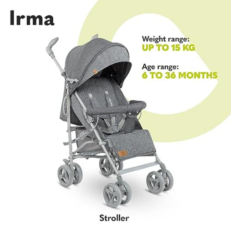 Urban stroller for infants up to 15 kg, aluminum frame, charcoal gray, ultra-lightweight with one-hand fold and lie-flat recline - Image 2
