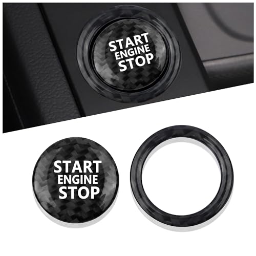 Aokdom Car Push Start Button Cover Compatible with Audi,Cool Cars Engine Start Button Cover with Ring for Cars Decorations,Stylish Starts Stop Buttons Covers Car Accessories Interior - Image 1