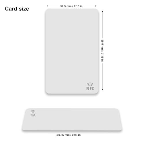 tinydabba 5 PCS NFC Cards With NTAG | Blank White PVC Printable | UV or Thermal Printing Only | Set of 5 NFC Card - Image 2