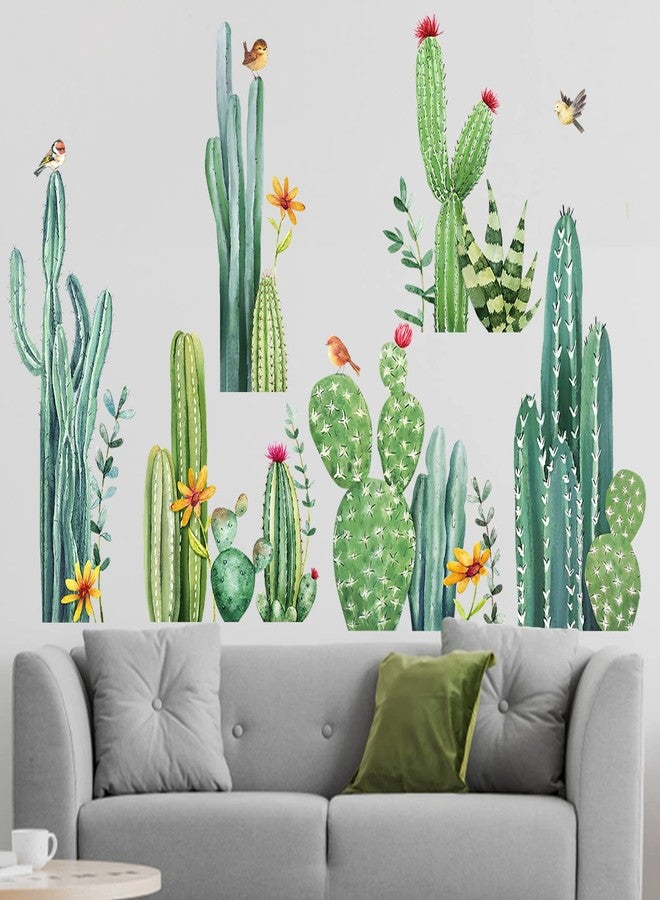 Mfault Cactus Wall Decals Stickers, Tropical Green Plants Cacti Living Room Decorations Bedroom Art, Botanical Home Kitchen Decor - Image 4
