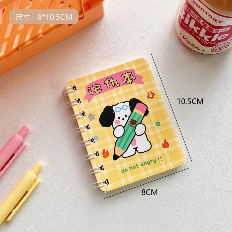 Small Coil Notebook, Cute And Super Cute, Mini Portable Pocket Notepad, Cartoon Notebook, Student Gift - Image 1