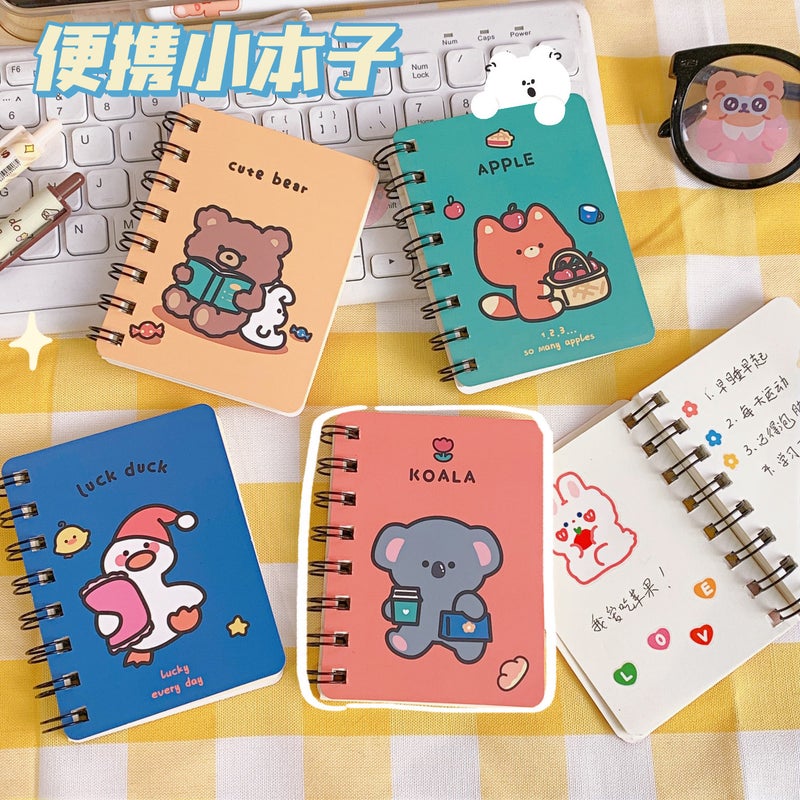 Small Coil Notebook, Cute And Super Cute, Mini Portable Pocket Notepad, Cartoon Notebook, Student Gift - Image 2