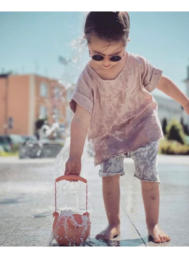 Scrunch Kids Watering Can - Teal Silicone Watering Can for Gardening and Play - Image 2