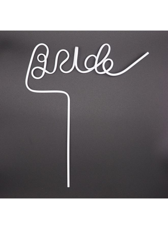 Letter Straw Bride Romantic Wedding English Letter Shape Straw Bride Letter Straw-Color:White Bride Letter Straw - Image 1